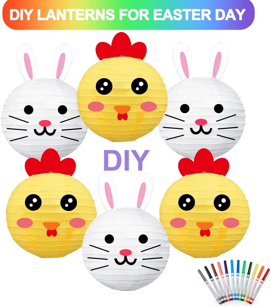 BEISHIDA 10Pcs White Paper Lanterns Decorative Chinese/Japanese Hanging Round Paper Lanterns Lamp for Birthday, Wedding, Christmas, Bridal, Home Decor, Party Decoration(Size of 4”, 6”, 8”, 10”) - Image 4