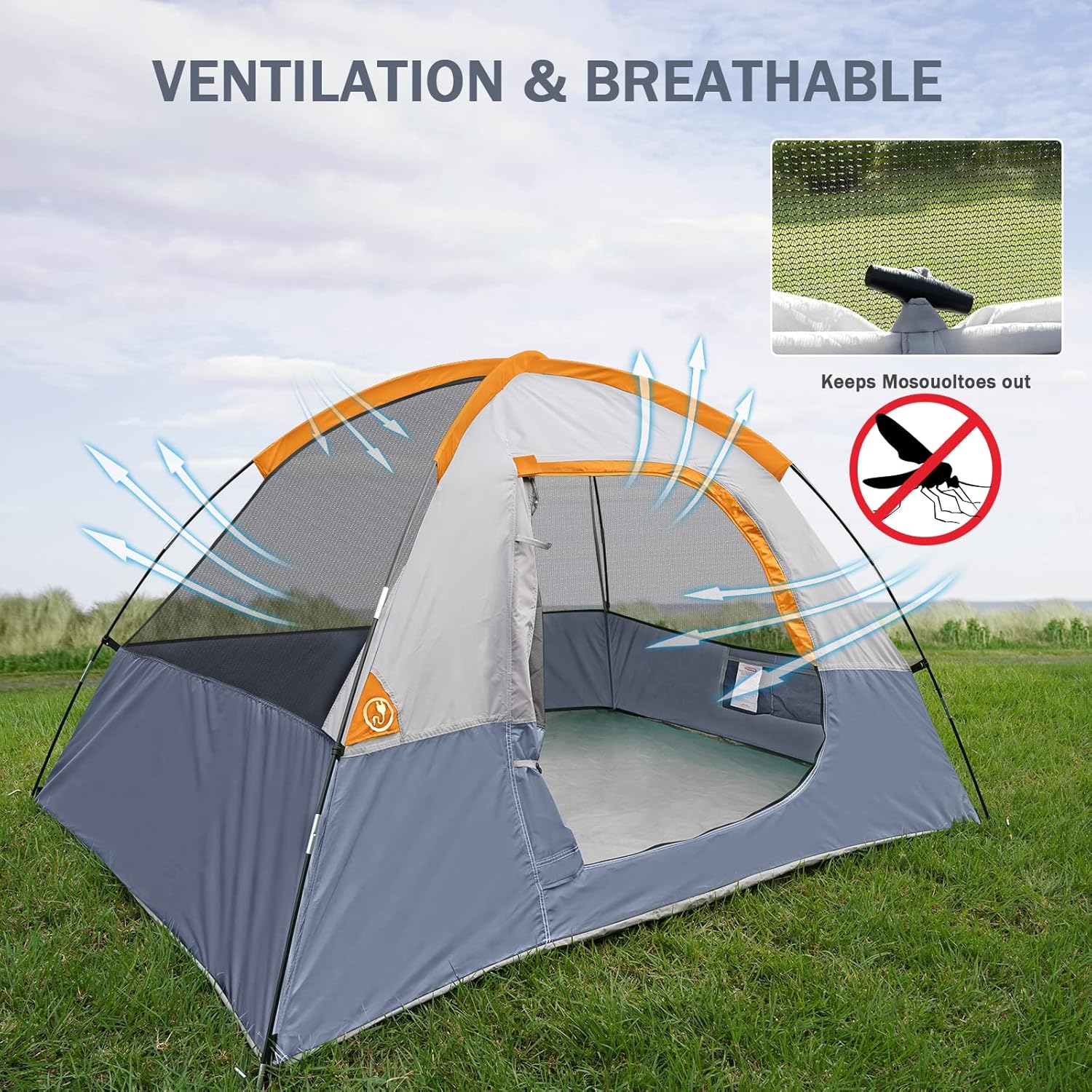 Camping Tent 2 Person, Waterproof Windproof Tent with Rainfly Easy Set up-Portable Dome Tents for Camping… - Image 5