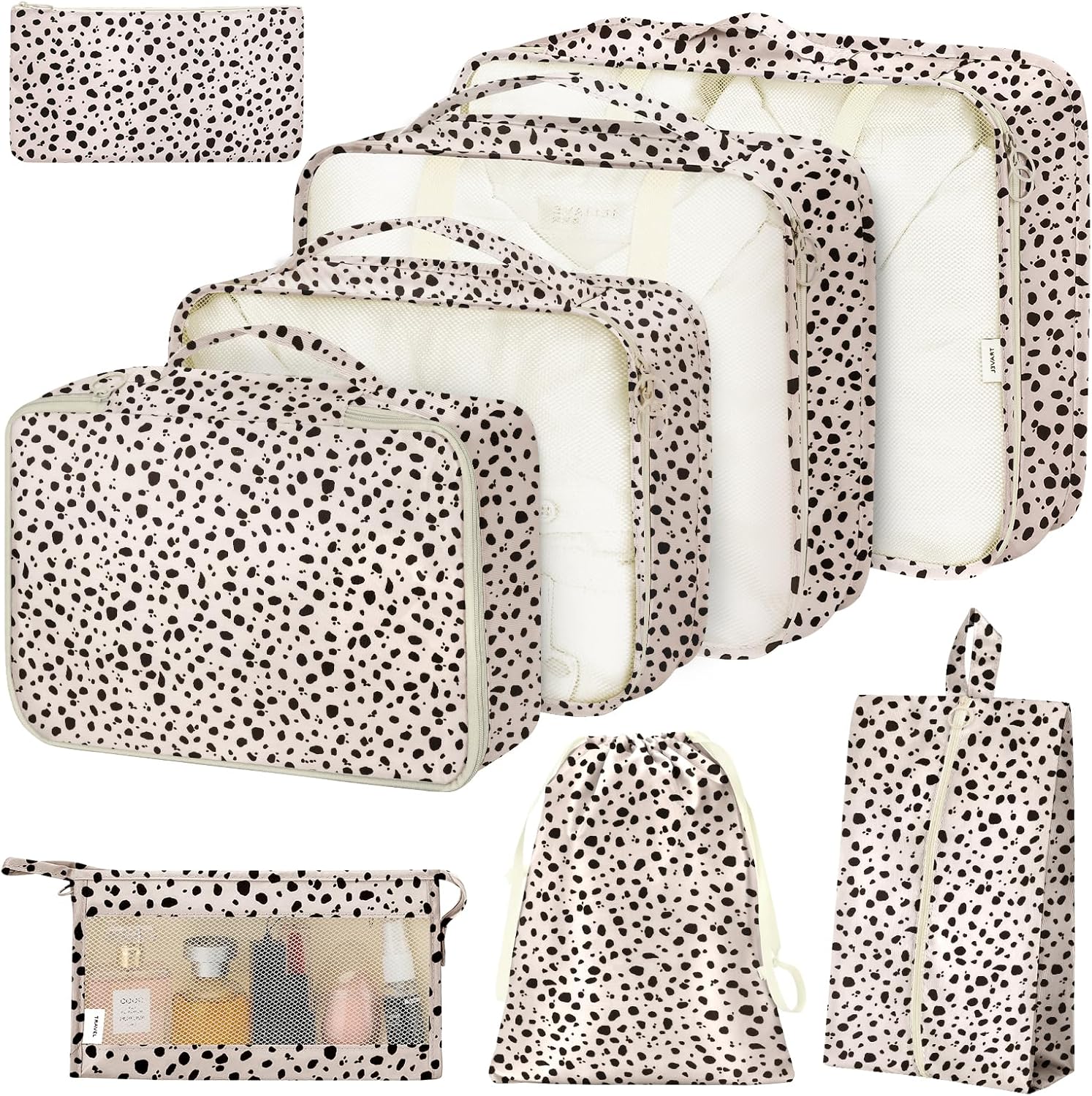 hatisan Packing Cubes for Suitcases,Packing Cubes with Shoe Bag, Cosmetics Bag, Clothing Bag, Accessories Bags Packing Cubes for Travel Luggage Organizer Women Men