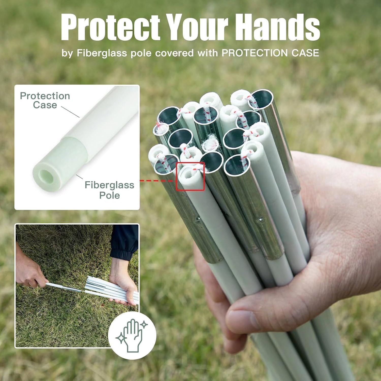 Night Cat Backpacking Tent for One 1 to 2 Persons Lightweight Waterproof Camping Hiking Tent for Adults Kids Scouts Easy Setup Single Layer 2.2x1.2m - Image 3