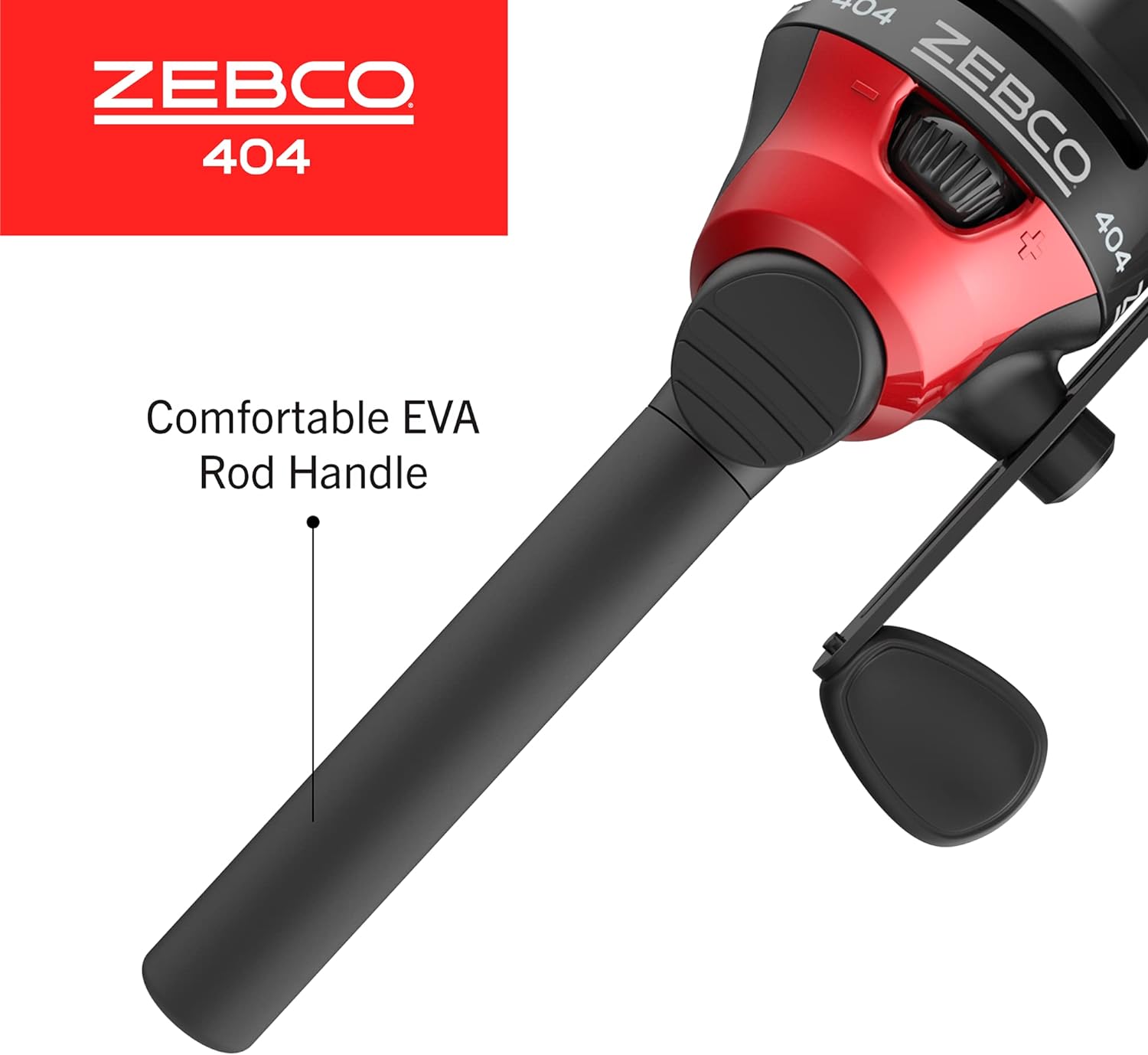 Zebco 404 Spincast Reel and 2-Piece Fishing Rod Combo, Durable Fiberglass Rod with EVA Handle, QuickSet Anti-Reverse Reel with Built-In Bite Alert, Pre-Spooled - Image 5